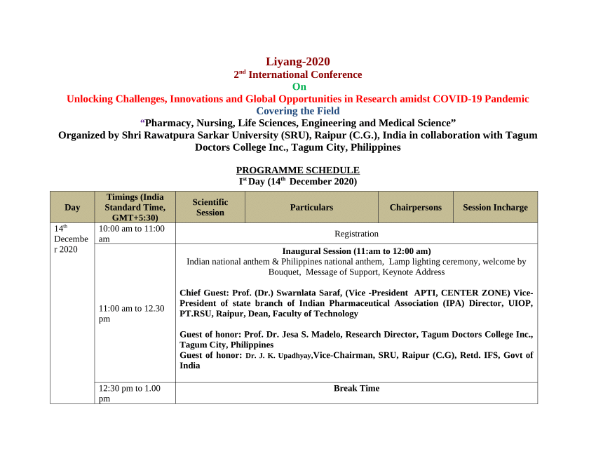 Pdf Liyang 2 Nd International Conference On Unlocking Challenges Innovations And Global Opportunities In Research Amidst Covid 19 Pandemic Covering The Field Break Time Program Luisetto M Covid 19 Airborne As Scientific Dilemma