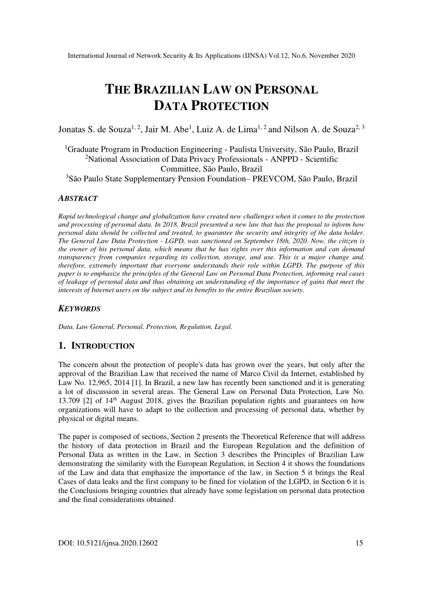 Journalism and personal data protection: freedom of expression, information  and communication as foundational principles of th Brazilian General Data  Protection Law - Data Privacy Brasil Research