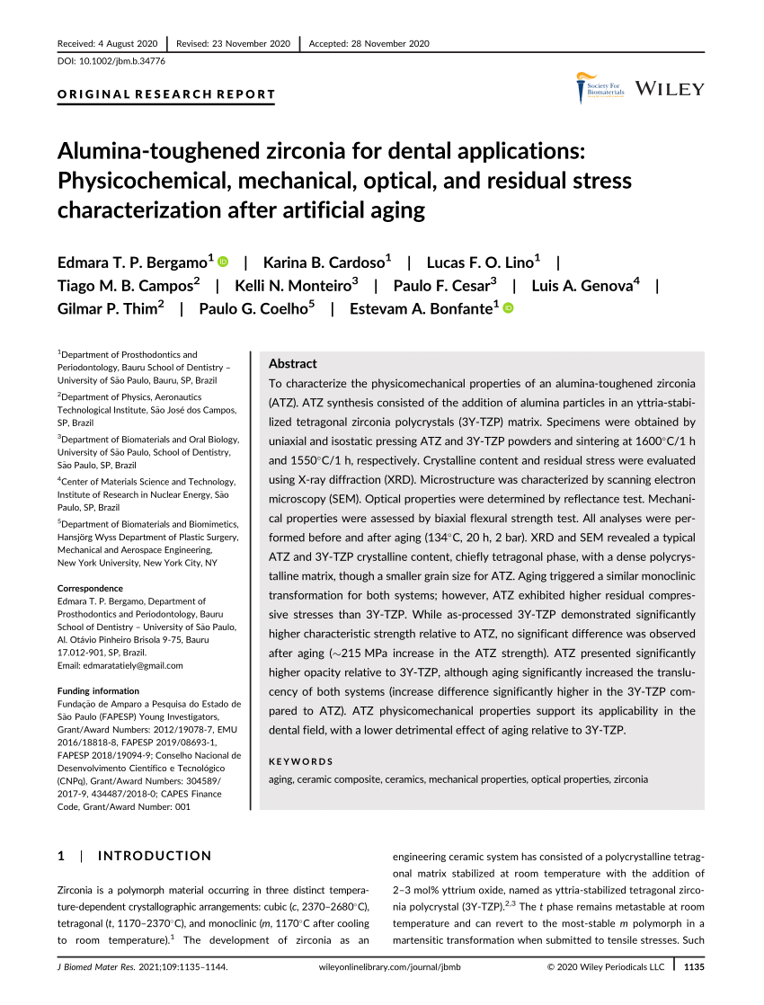 PDF) Influence of artificial aging: mechanical and physicochemical