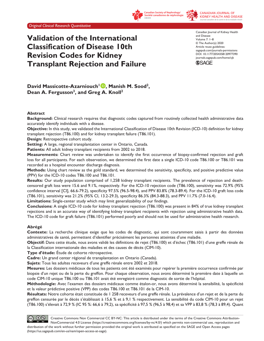 PDF Validation of the International Classification of Disease ... Design