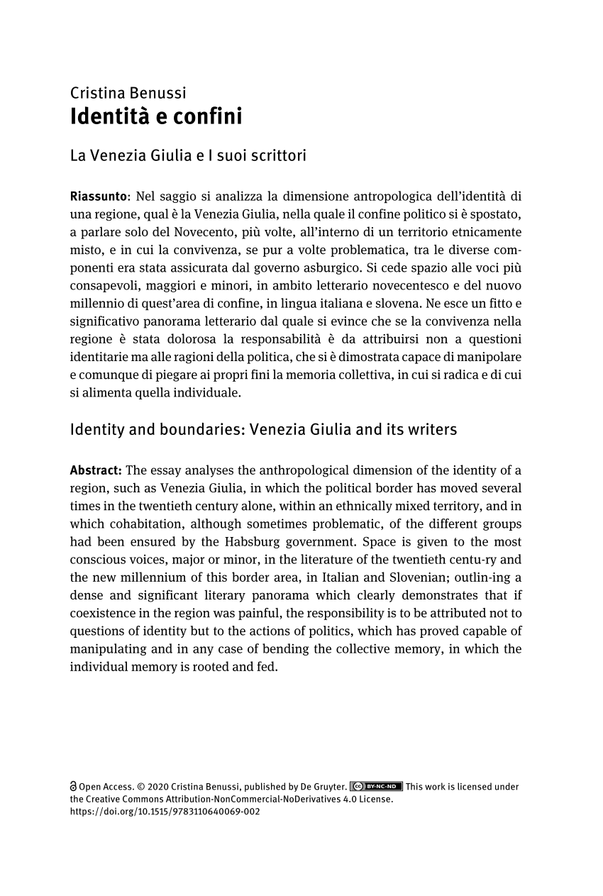 PDF) La letteratura come confine: incroci di generi e autori in