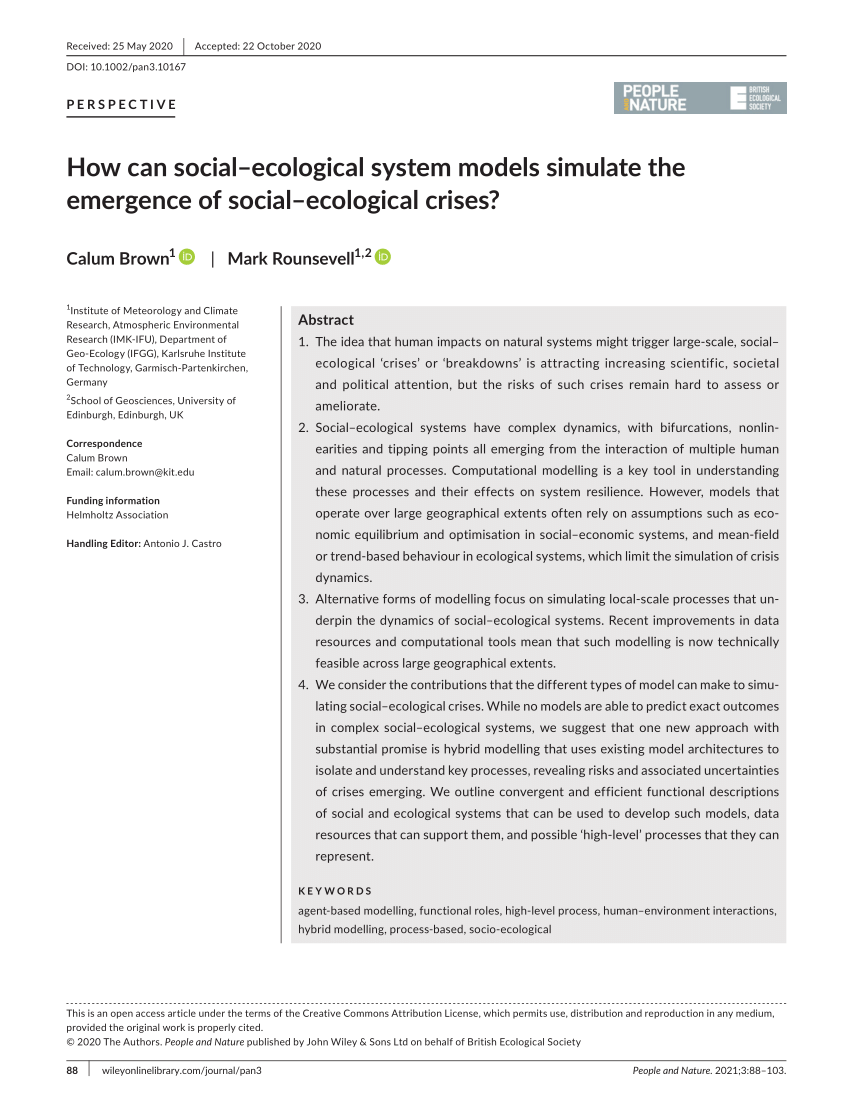 (PDF) How can social–ecological system models simulate the