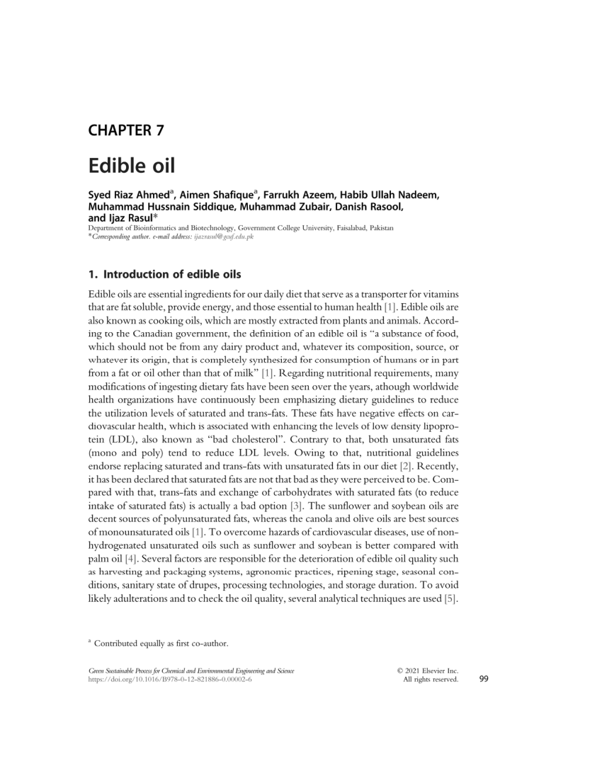 (PDF) Edible oil