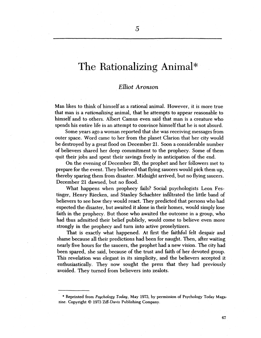 PDF) The Rationalizing Animal *