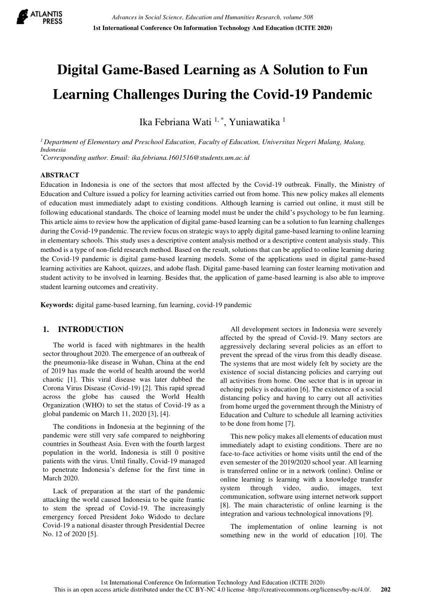 literature review on digital game based learning