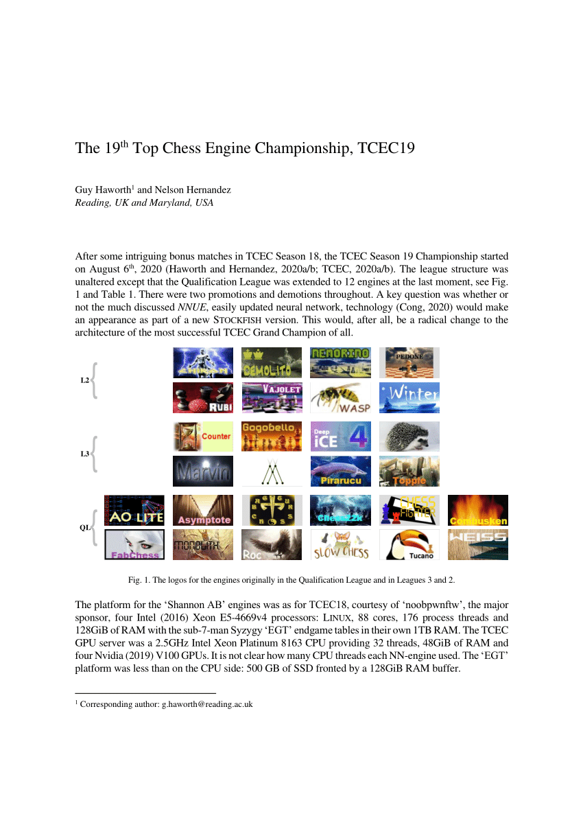 PDF] TCEC10: The 10th Top Chess Engine Championship