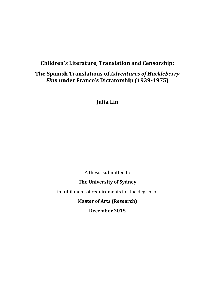 thesis translated to spanish