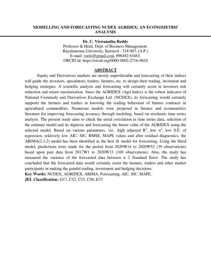 Ncdex commodity performance | PDF