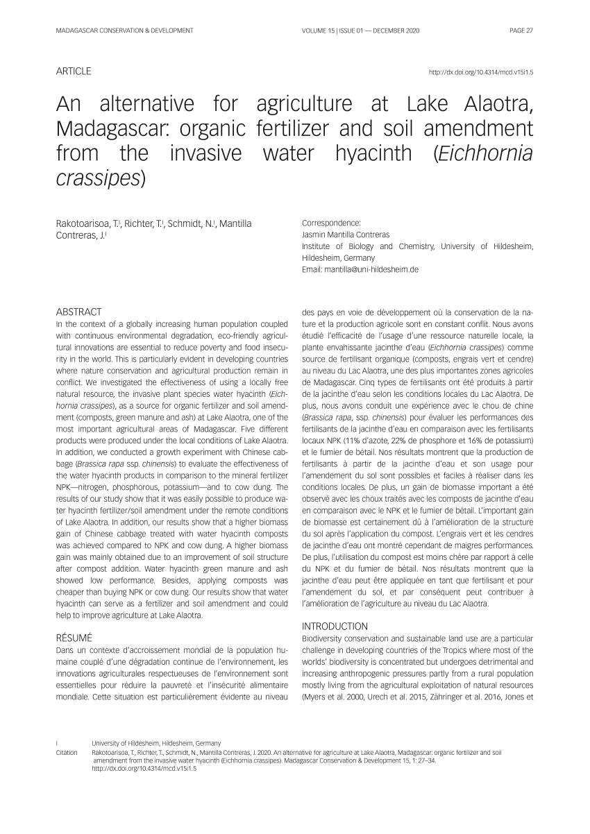 Pdf Rakotoarisoa Et Al