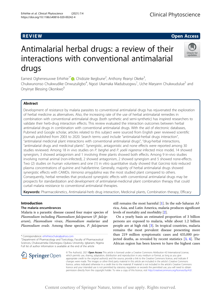 thesis on antimalarial drugs