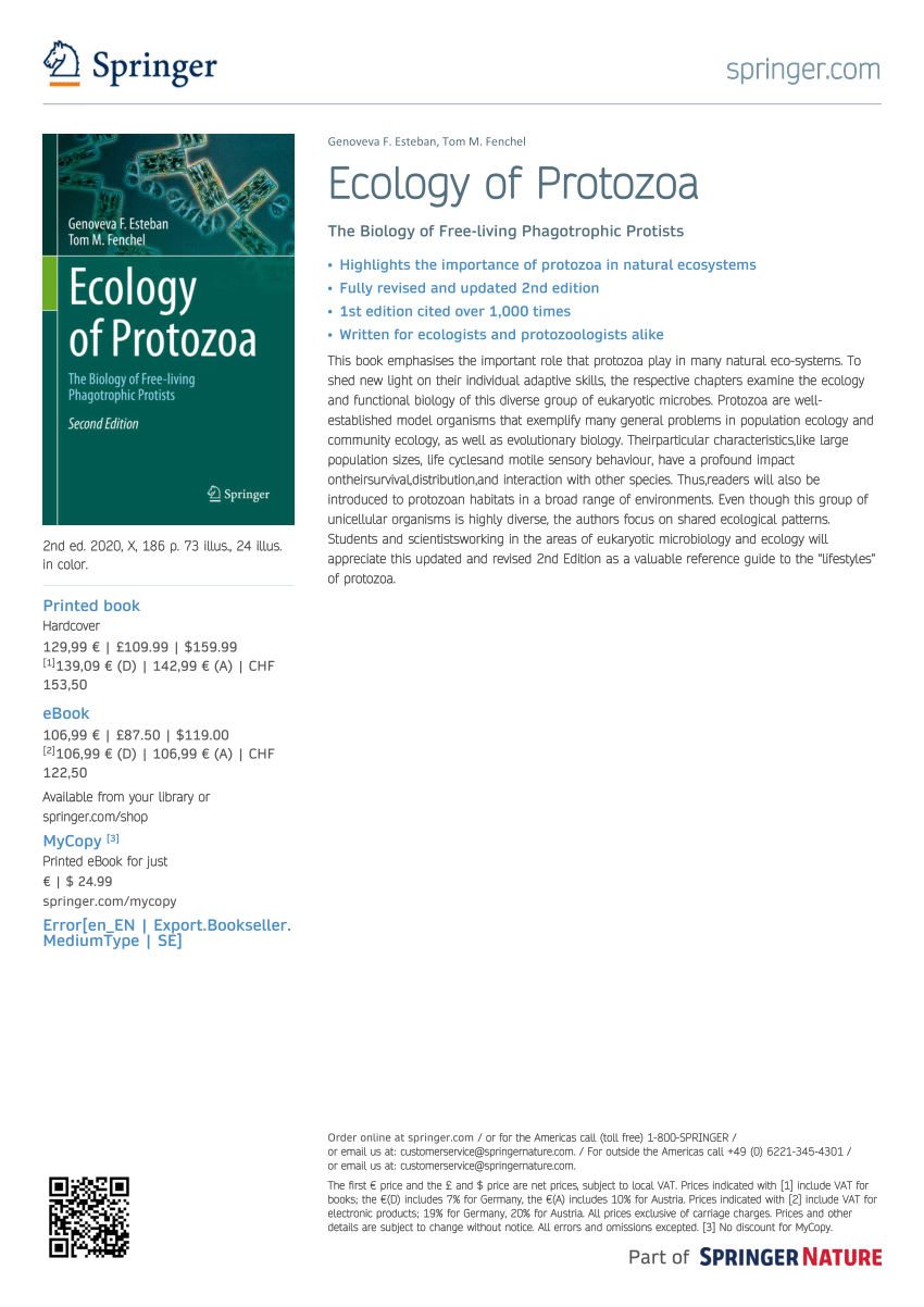 Klan billet miljø PDF) Ecology of Protozoa: The Biology of Free-living Phagotrophic Protists