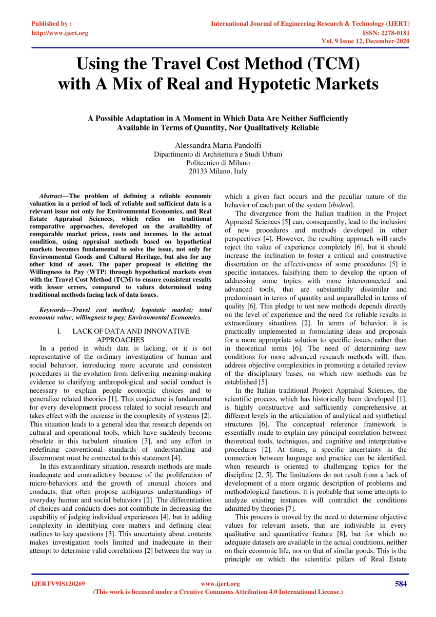 travel cost method pdf