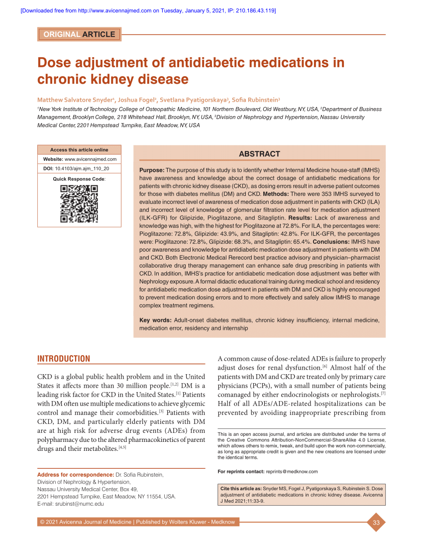 pdf-dose-adjustment-of-antidiabetic-medications-in-chronic-kidney-disease