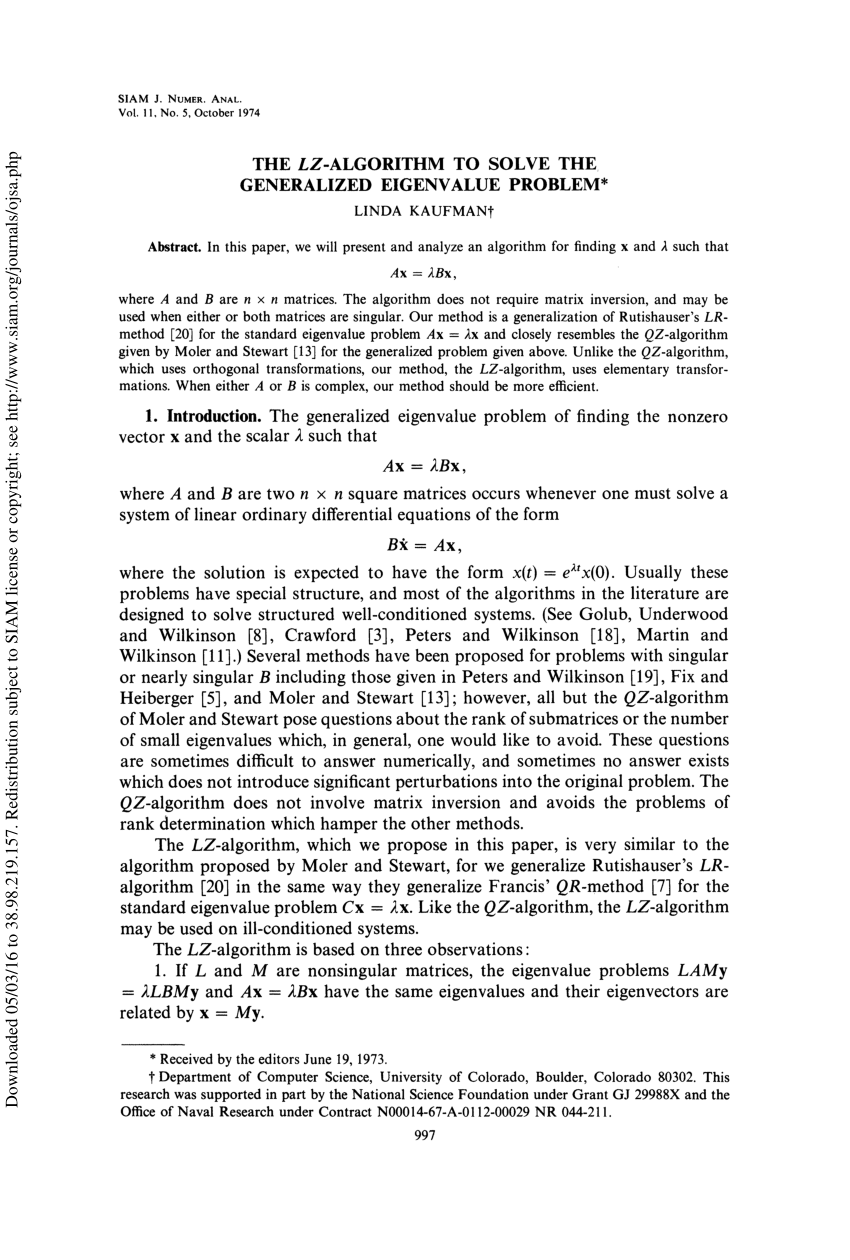 Pdf J.h.wilkinson C.reinsch Handbook For Automatic Computation Pdf