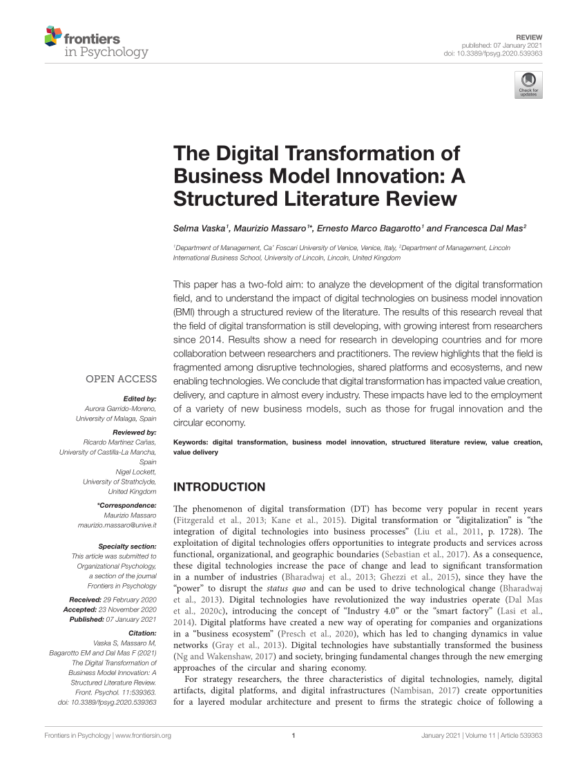 research papers on digital transformation