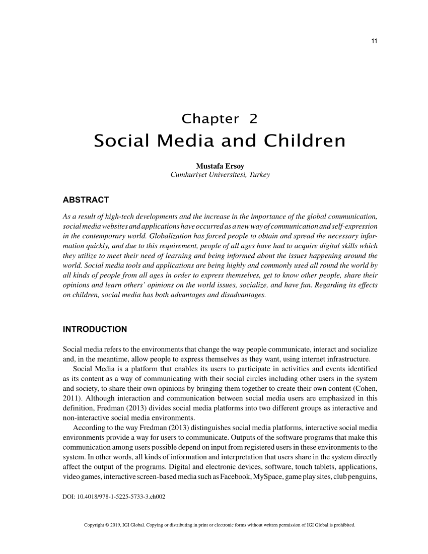 children's use of technology and social media essay