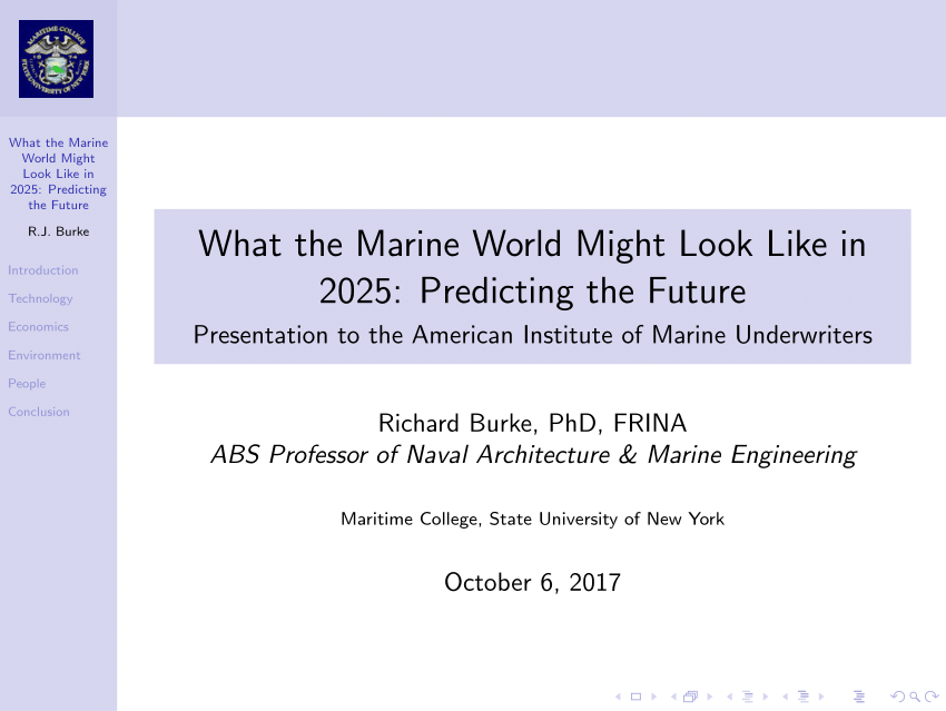 (PDF) What the Marine World Might Look Like in 2025 Predicting the Future