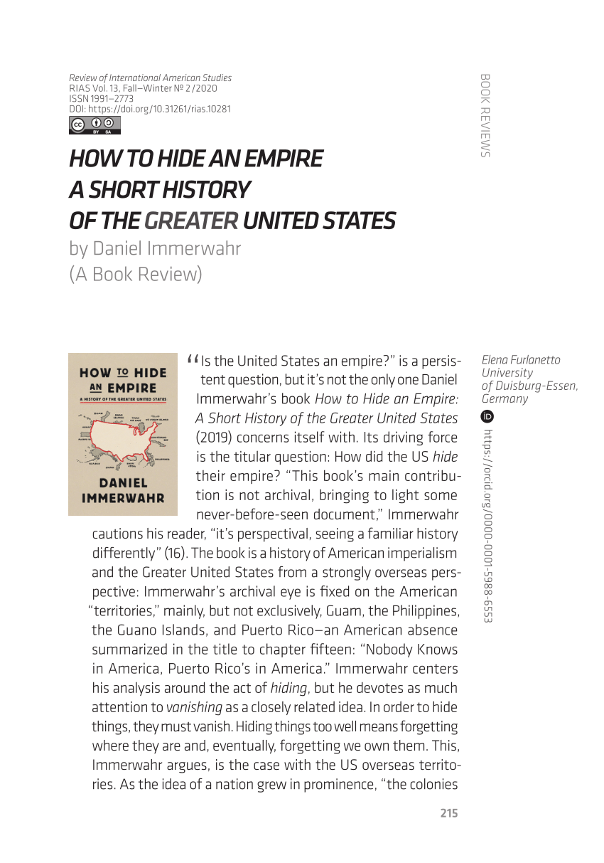 How to Hide an Empire: A History of the Greater United States: Immerwahr,  Daniel: 9780374172145: : Books