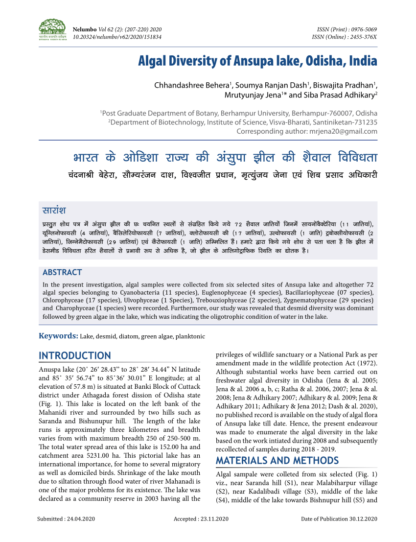 algal diversity research paper