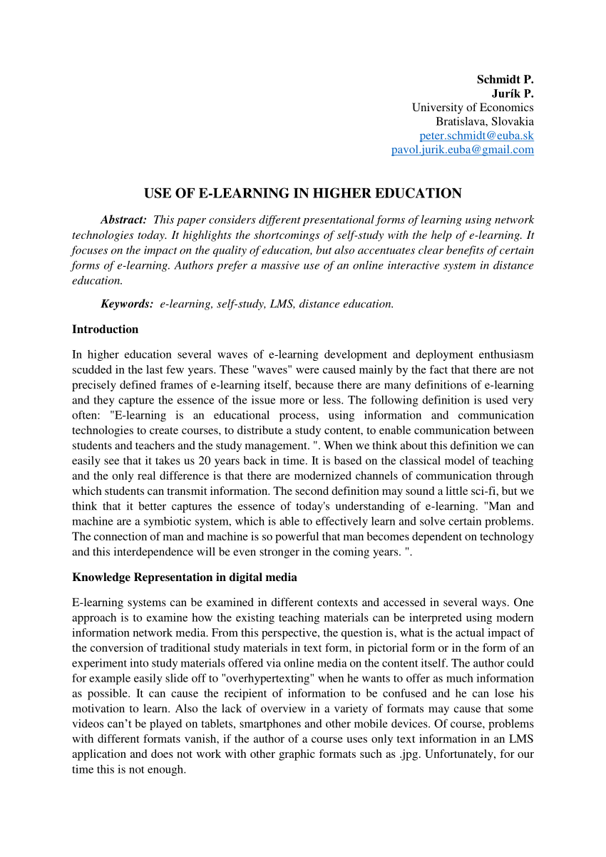 pdf-use-of-e-learning-in-higher-education