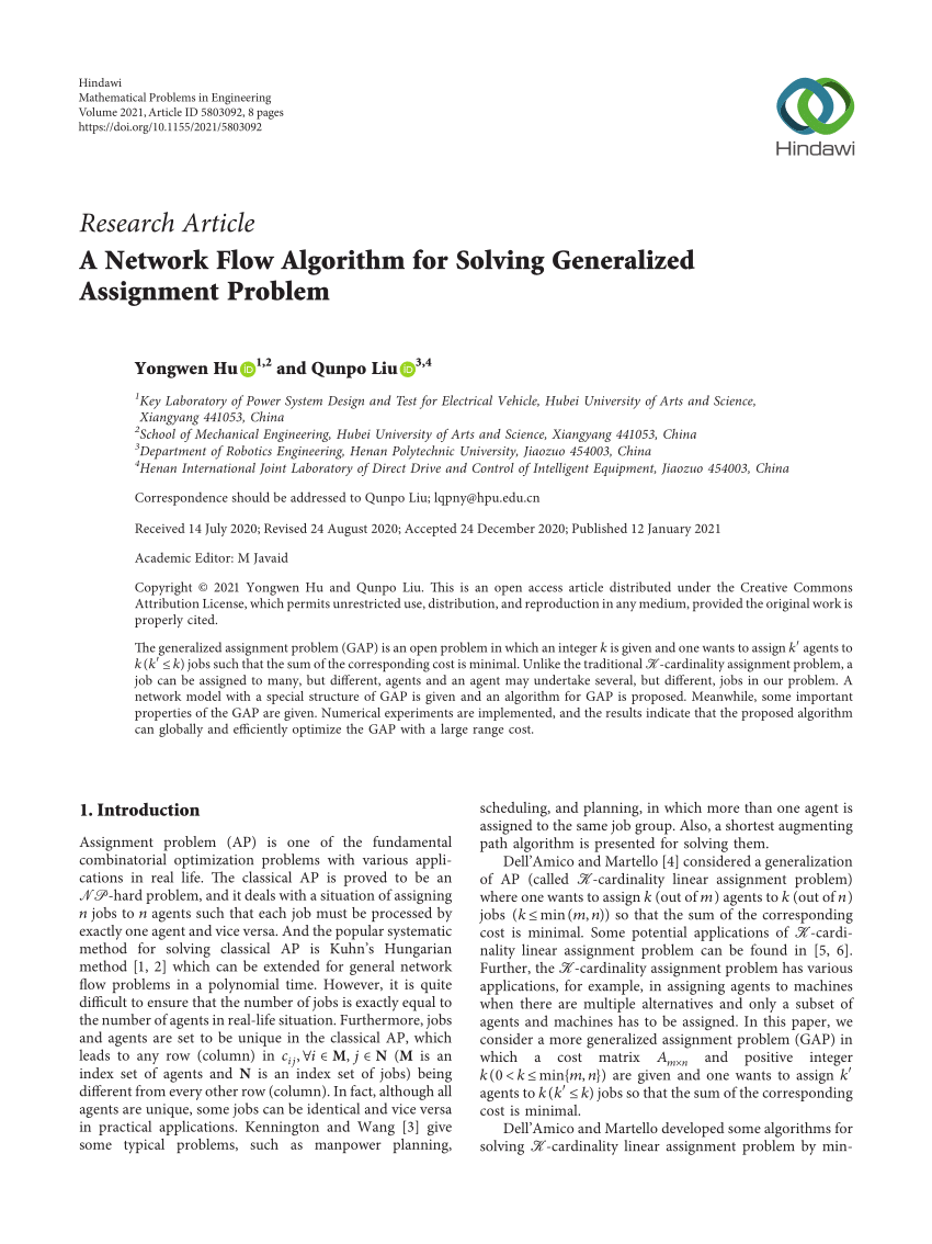 algorithm for the generalised assignment problem