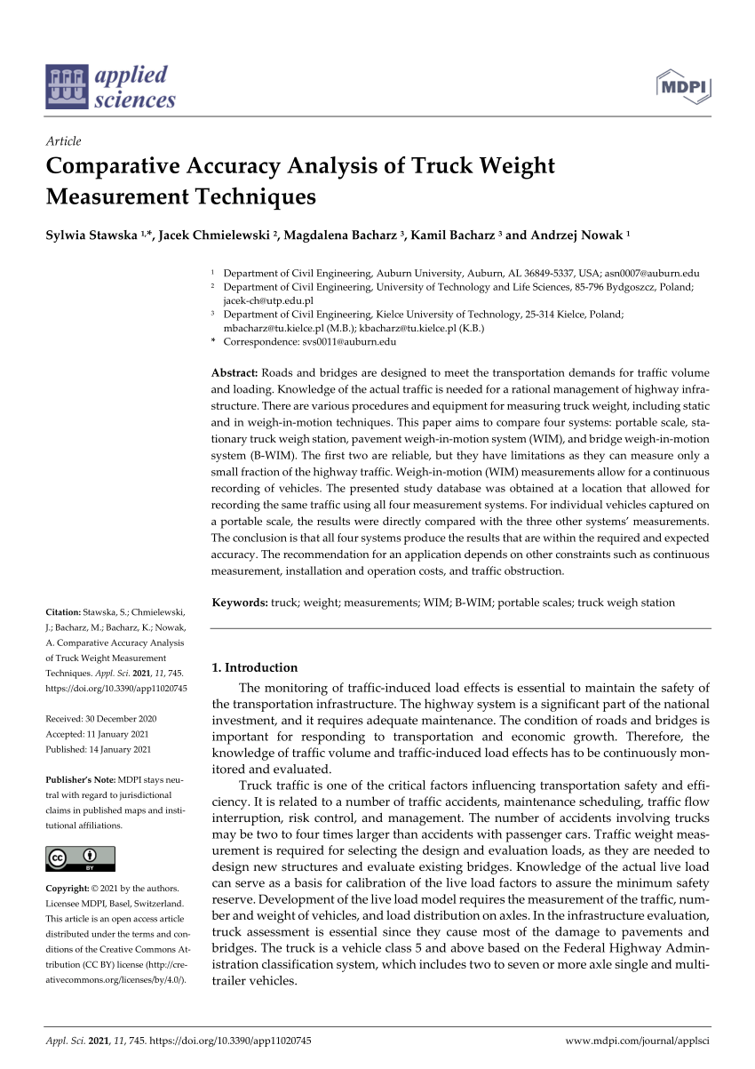 What affects the accuracy of a weight measurement?