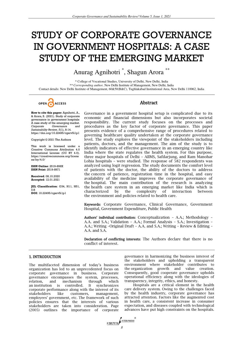 corporate governance research paper 2019