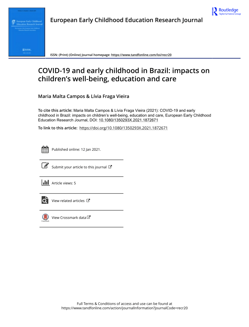 Policy review report: early childhood care and education in Brazil