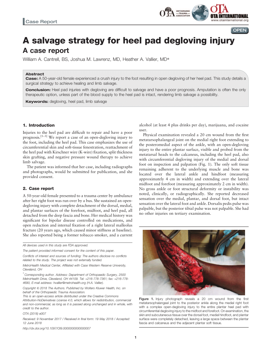 CRUSH INJURY FOOT, LOWER LIMB INJURIES AND LIMB SALVAGE: DEGLOVING INJURY  LEFT LEG AND KNEE - ROLE OF NEGATIVE PRESSURE WOUND THERAPY