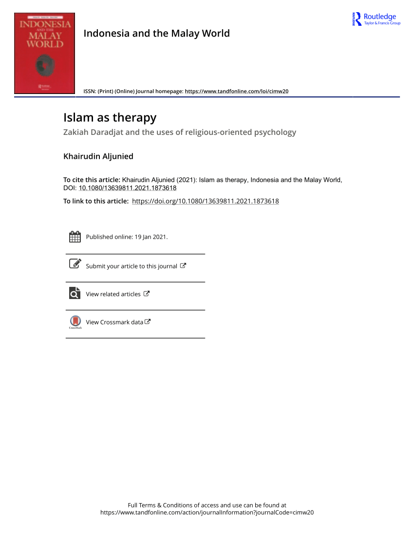 (PDF) Islam as therapy: Zakiah Daradjat and the uses of religious