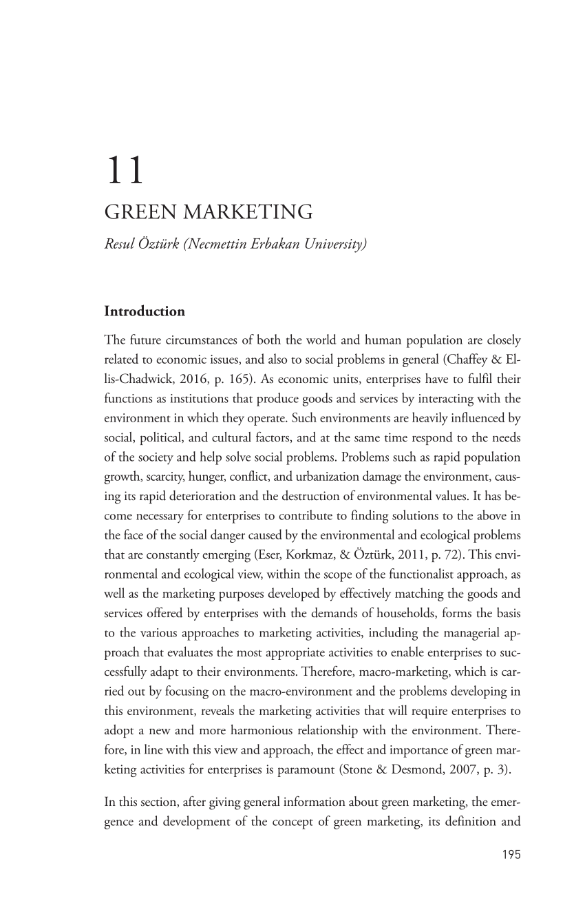research papers on green marketing