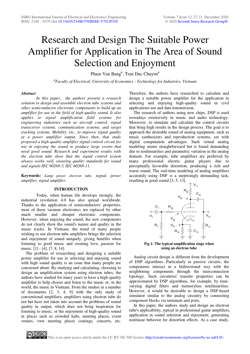 research paper on power amplifier