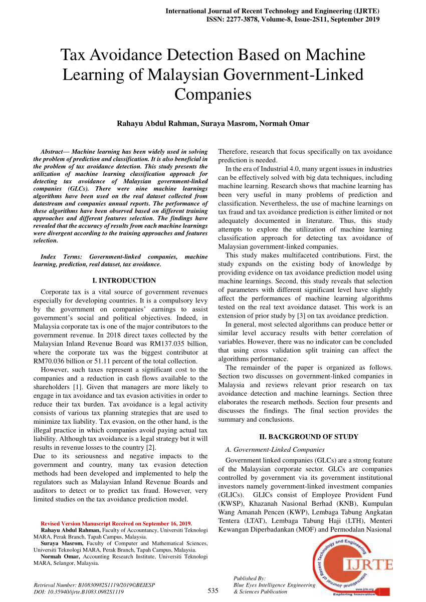 PDF) 2019Machine learning tax detection IJRTE