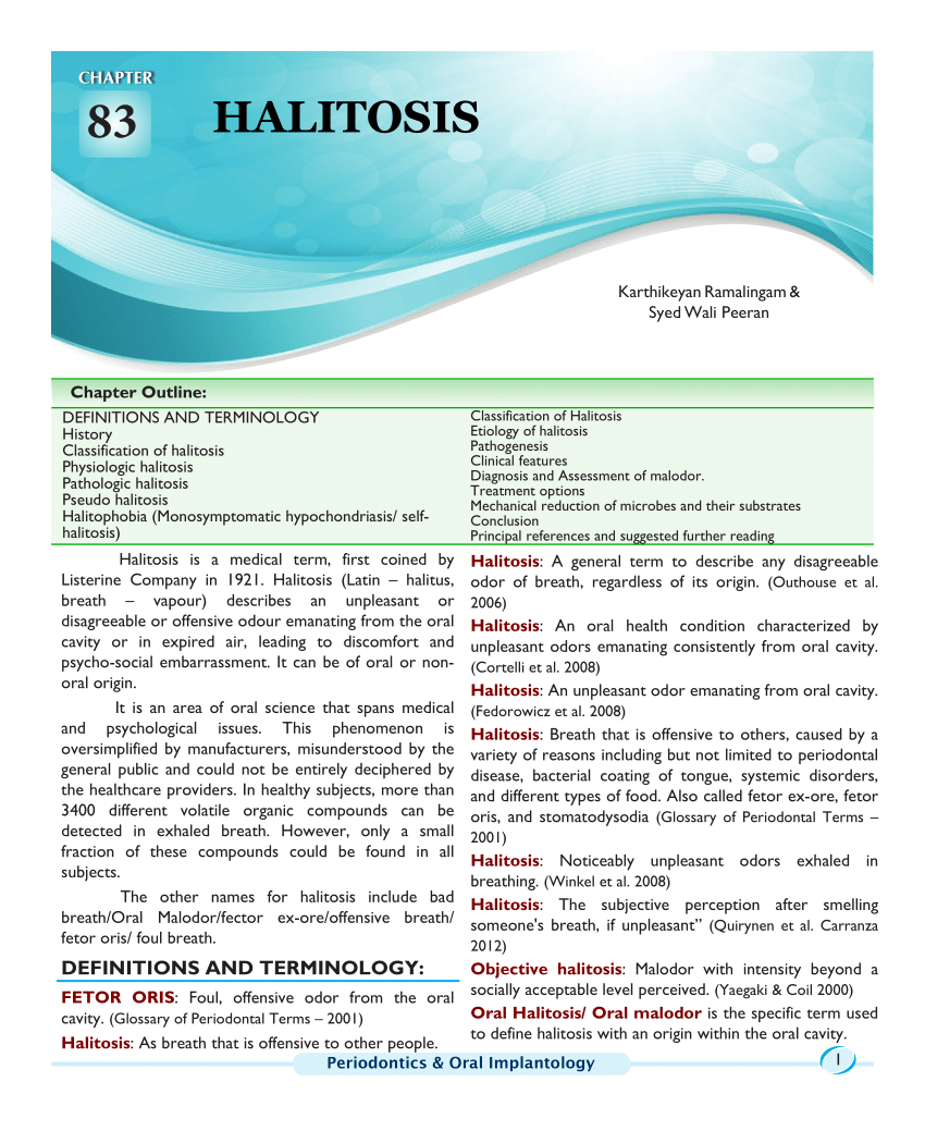 PDF 83. Halitosis