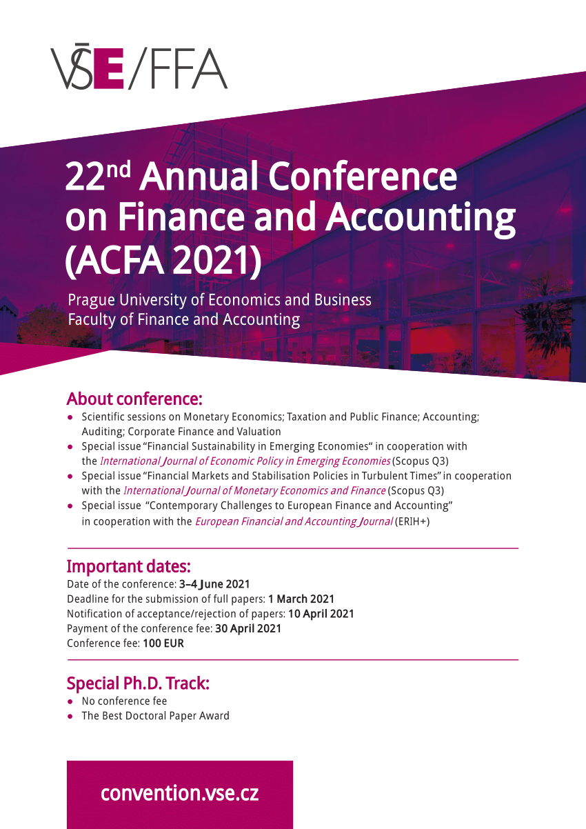 (PDF) 22nd Annual Conference on Finance and Accounting (ACFA 2021)