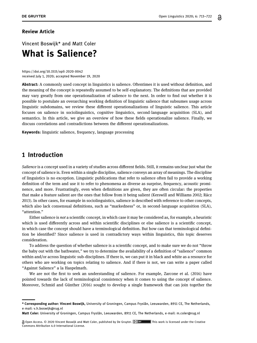 PDF) What is Salience?