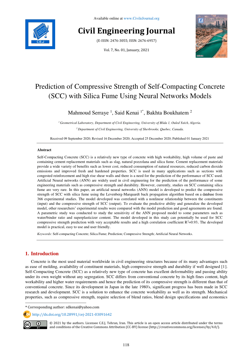 (PDF) Prediction of Compressive Strength of Self-Compacting Concrete ...