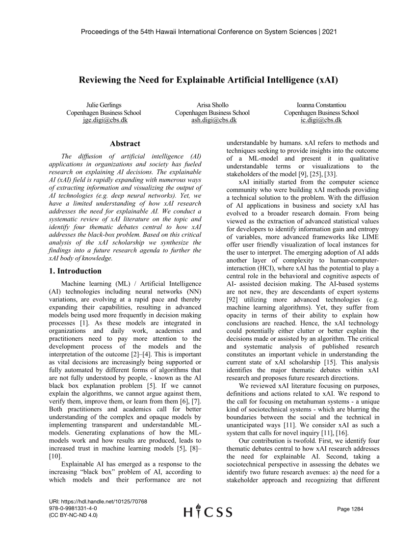 research paper on xai
