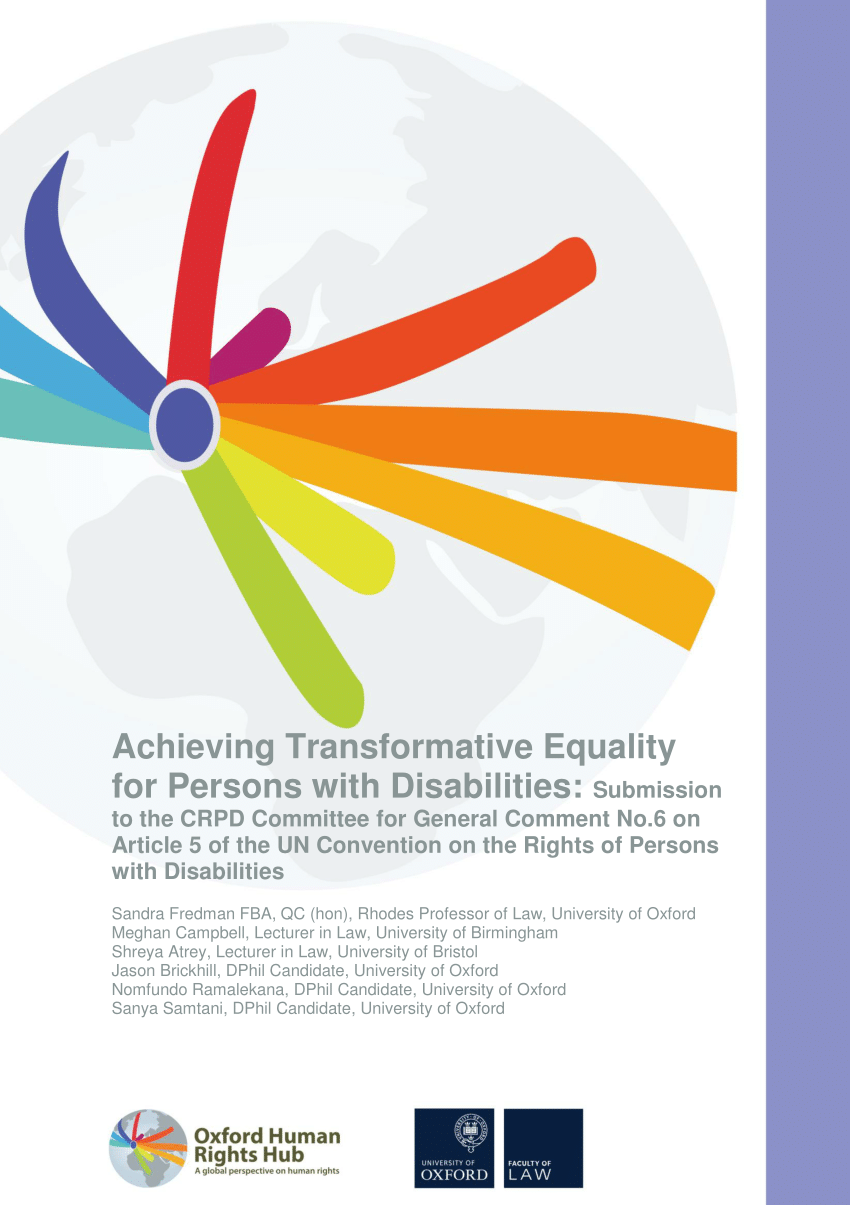 (PDF) Achieving Transformative Equality for Persons with Disabilities ...