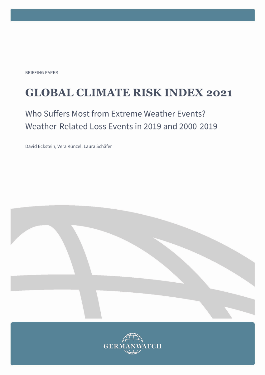 (PDF) GLOBAL CLIMATE RISK INDEX 2021