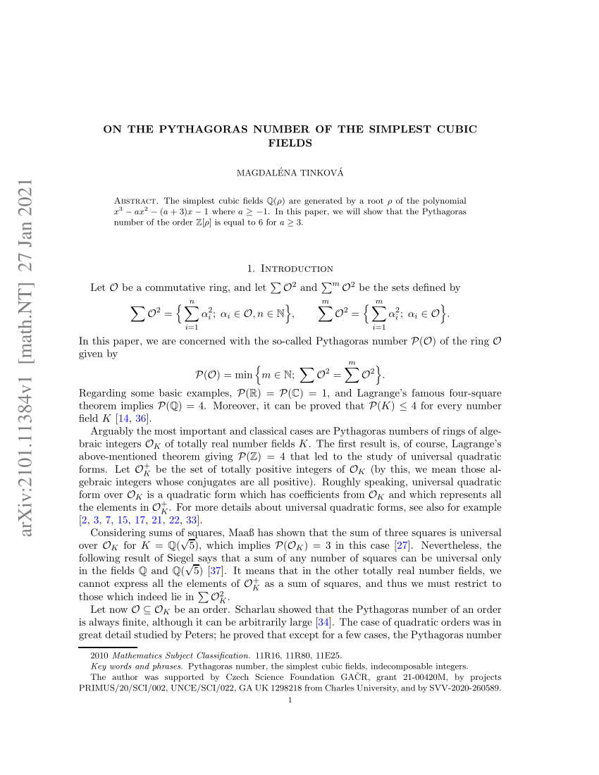 Lagrange's three square theorem 