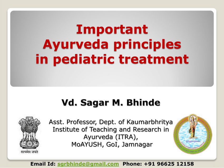 PDF Important Ayurveda principles in pediatric treatment