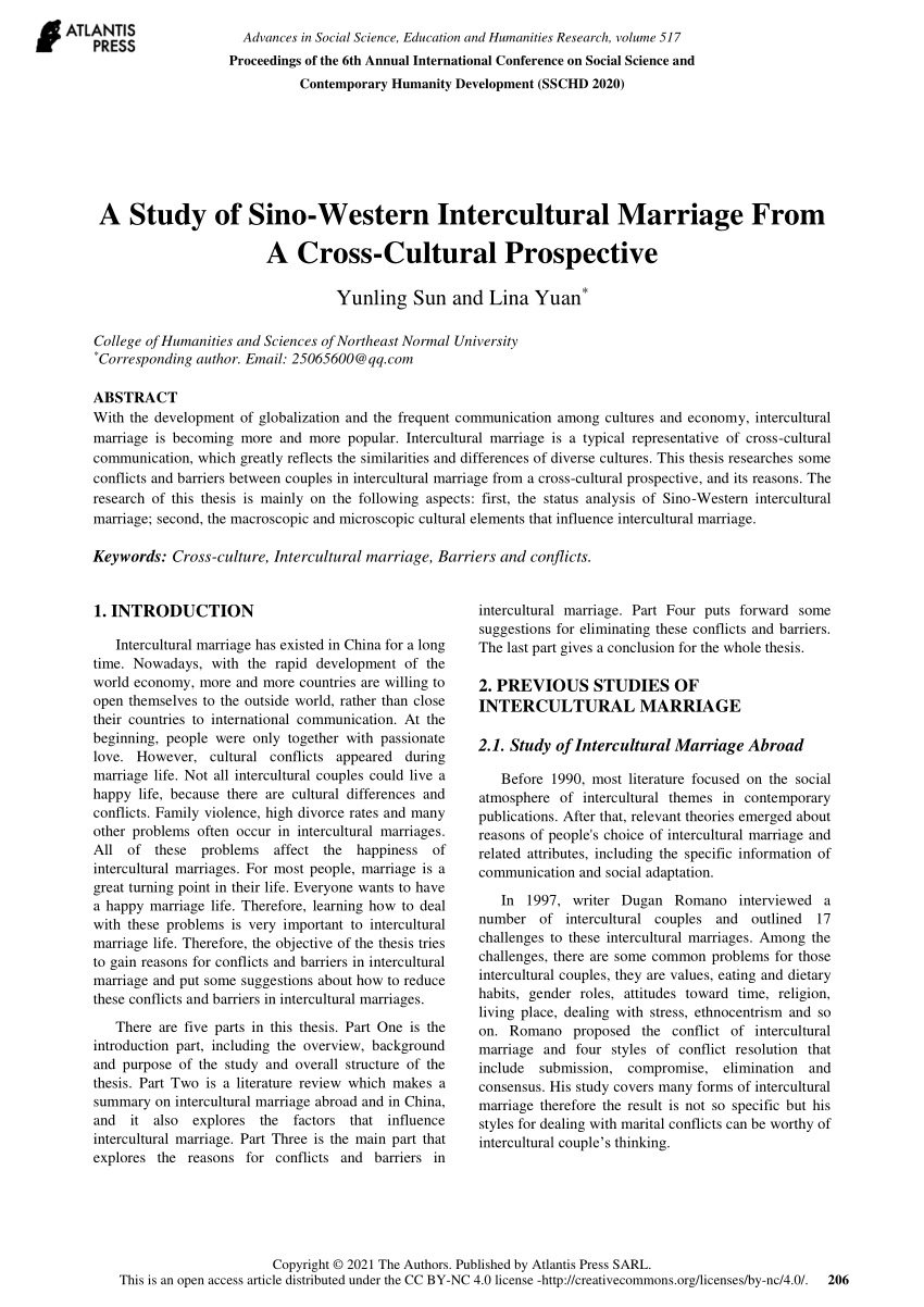 research paper on intercultural marriage