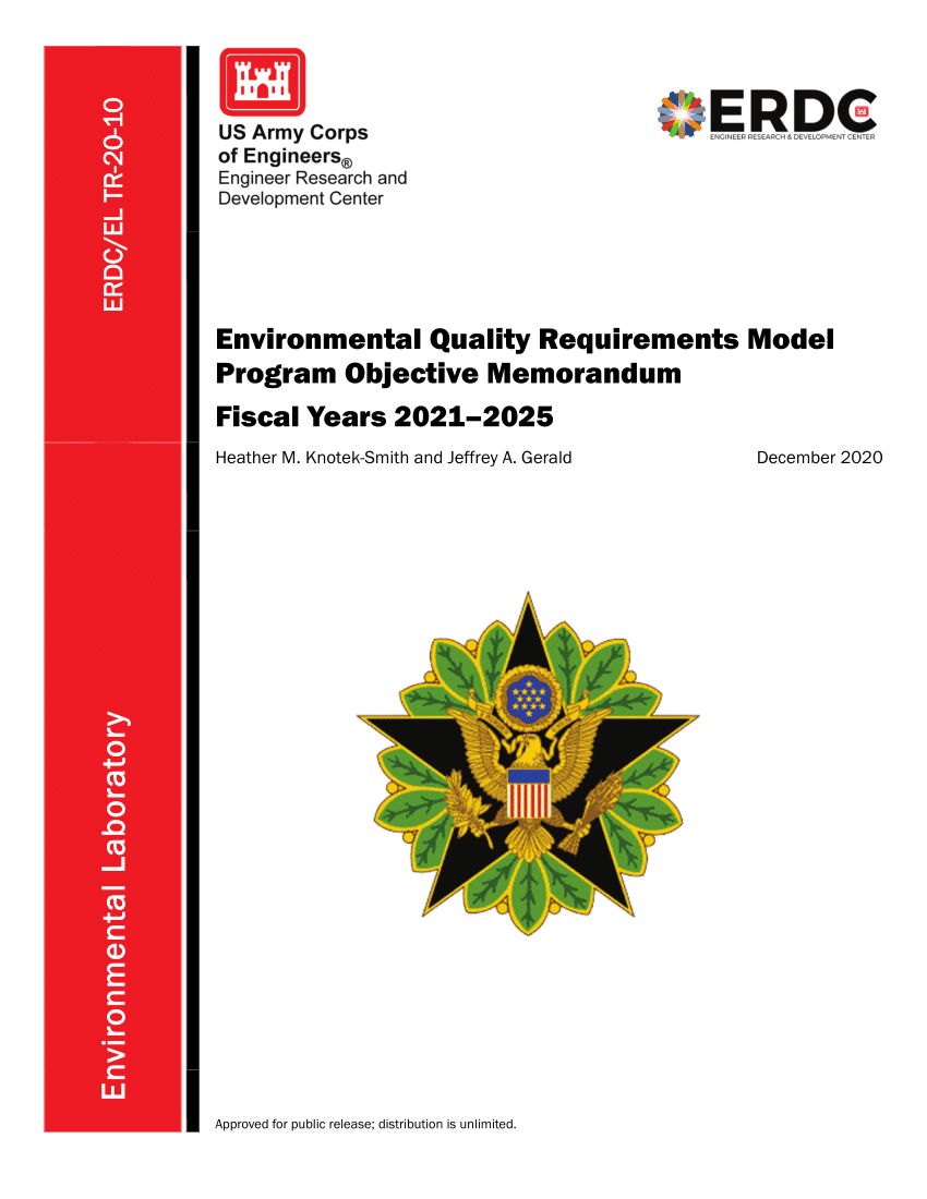 (PDF) Environmental Quality Requirements Model Program Objective