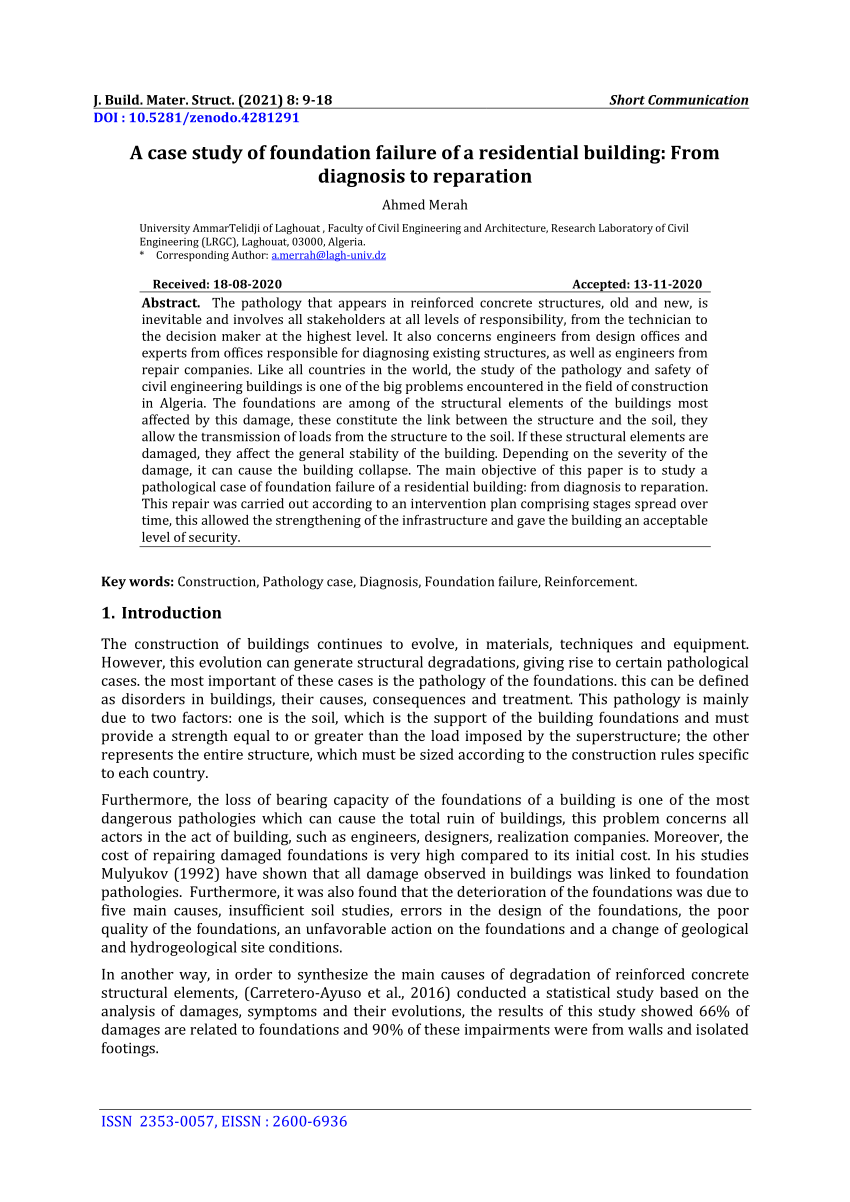 case study of foundation failure