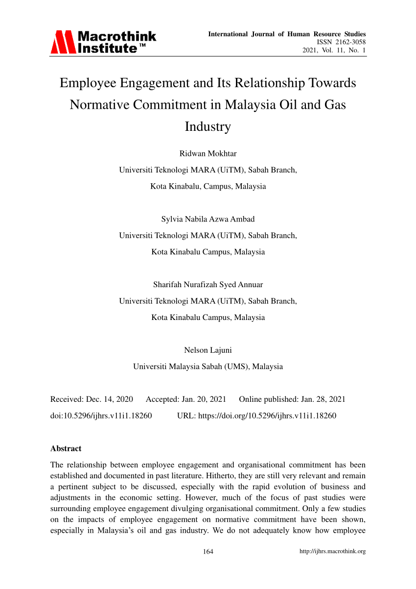 thesis on employee engagement in malaysia