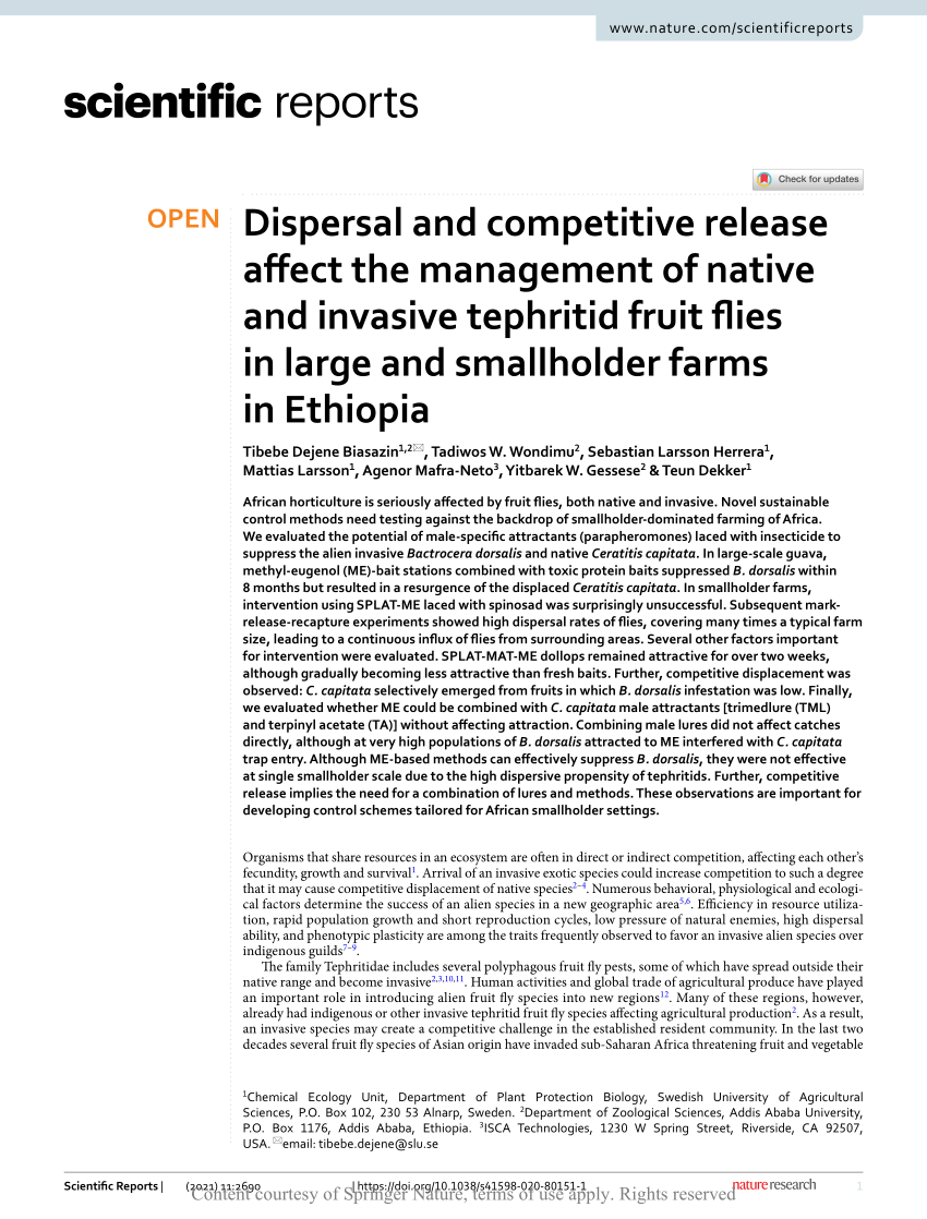 PDF) Dispersal and competitive release affect the management of