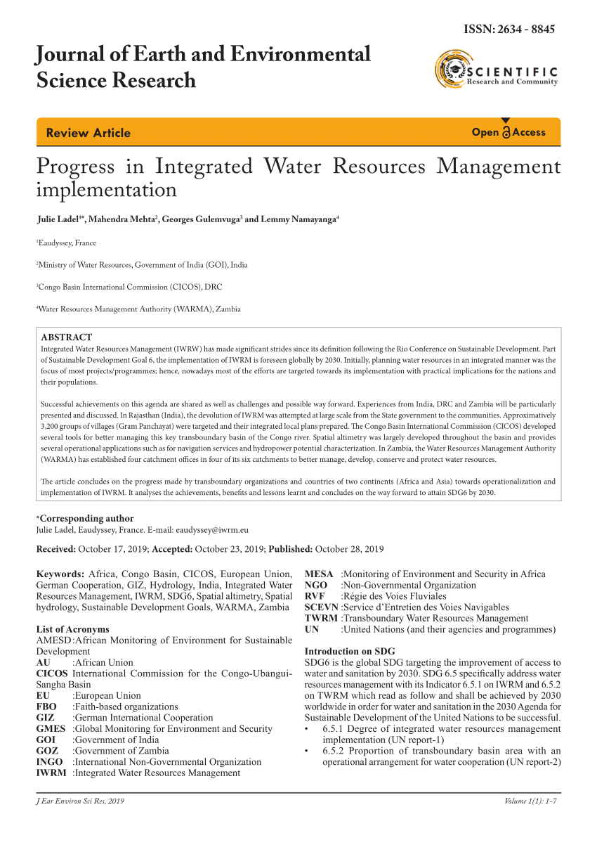 thesis on integrated water resources management