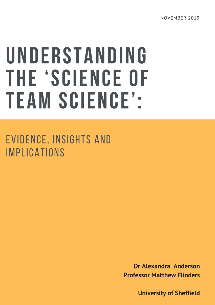 Pdf Science Of Team Science Report Final Copy Edited