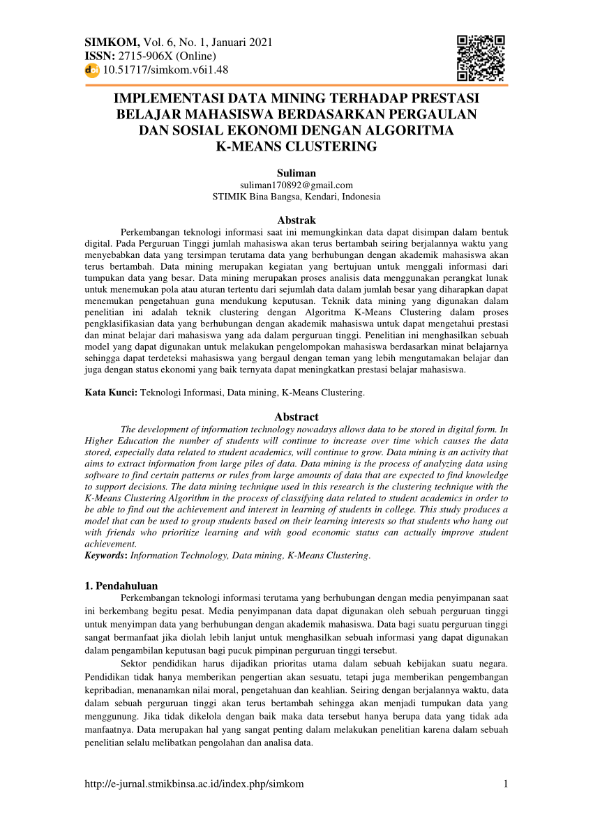 Pdf Implementasi Algoritma K Means Clustering Dalam Penilaian Hot Sex Picture